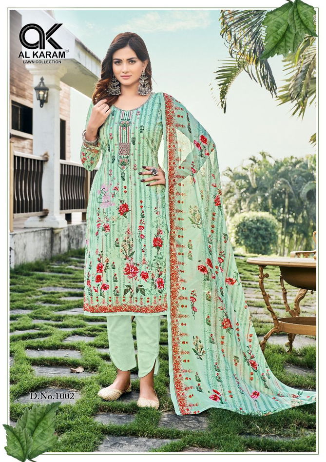 Al Karam Gulfam 1 Casual Wear Wholesale Printed Cotton Dress Material 